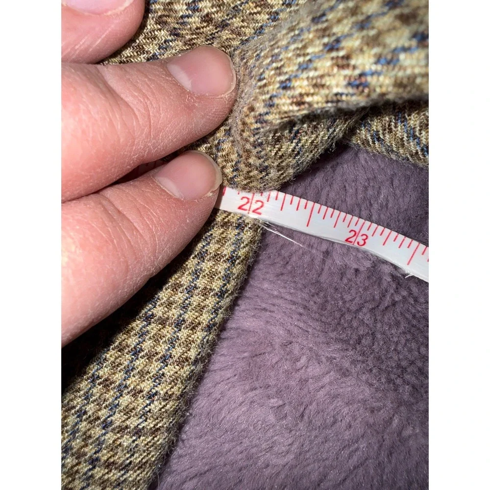 Lauren Ralph Lauren houndstooth silk wool‎  blazer jacket light brown tan